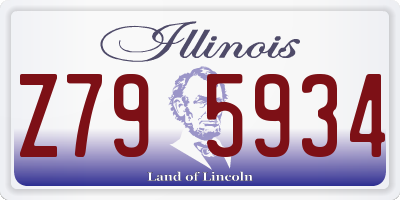 IL license plate Z795934