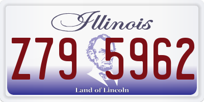 IL license plate Z795962