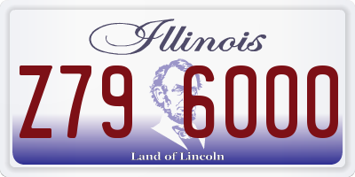IL license plate Z796000