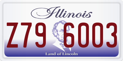 IL license plate Z796003