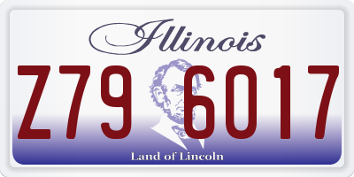 IL license plate Z796017