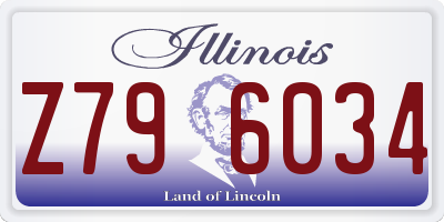 IL license plate Z796034