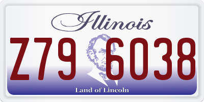 IL license plate Z796038