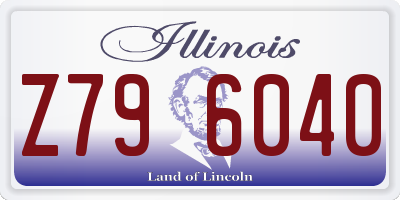 IL license plate Z796040