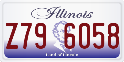 IL license plate Z796058
