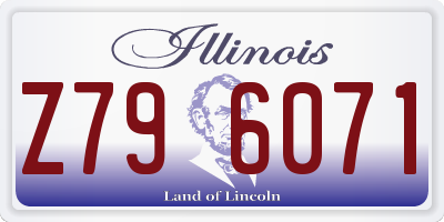 IL license plate Z796071
