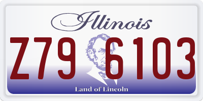 IL license plate Z796103