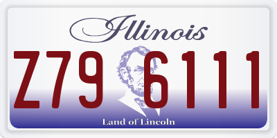 IL license plate Z796111