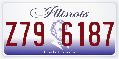 IL license plate Z796187
