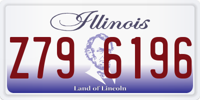 IL license plate Z796196