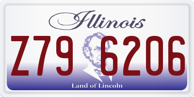 IL license plate Z796206