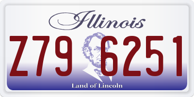 IL license plate Z796251