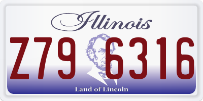 IL license plate Z796316