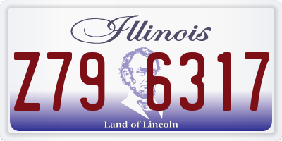 IL license plate Z796317
