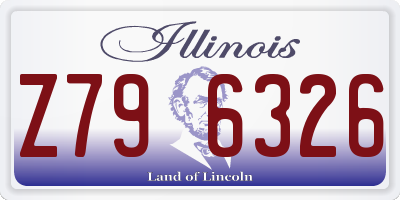 IL license plate Z796326