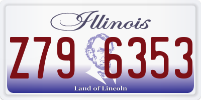 IL license plate Z796353