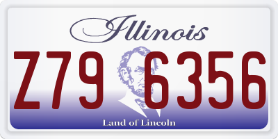 IL license plate Z796356