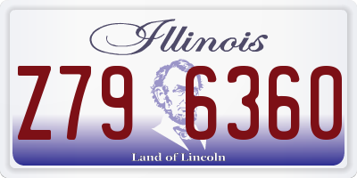IL license plate Z796360