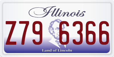 IL license plate Z796366