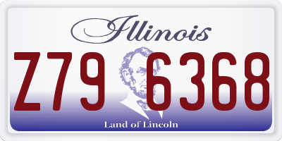 IL license plate Z796368