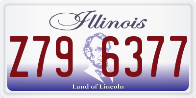 IL license plate Z796377