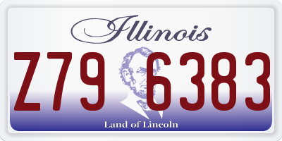 IL license plate Z796383