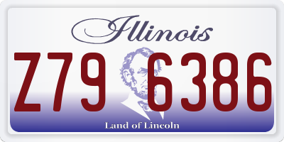 IL license plate Z796386