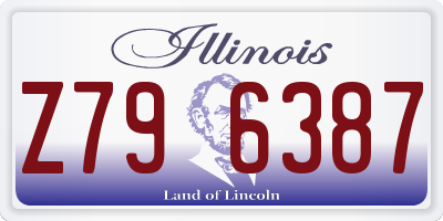 IL license plate Z796387