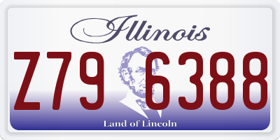 IL license plate Z796388