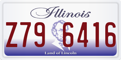 IL license plate Z796416