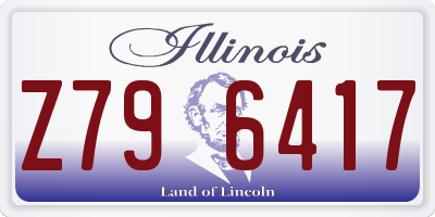 IL license plate Z796417