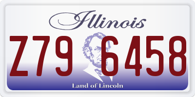IL license plate Z796458