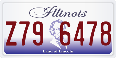 IL license plate Z796478