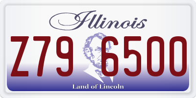 IL license plate Z796500