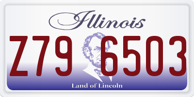 IL license plate Z796503