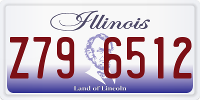 IL license plate Z796512