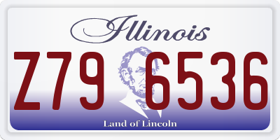 IL license plate Z796536