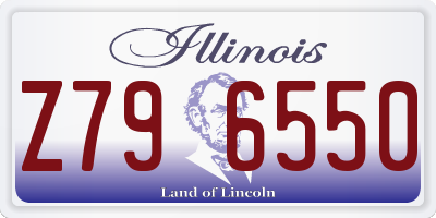 IL license plate Z796550