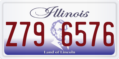 IL license plate Z796576