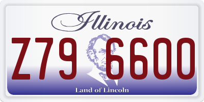 IL license plate Z796600