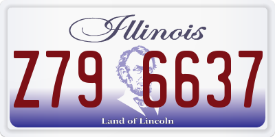 IL license plate Z796637