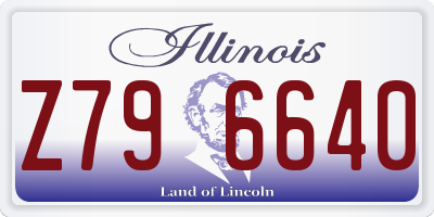 IL license plate Z796640
