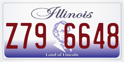 IL license plate Z796648