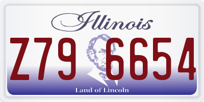 IL license plate Z796654