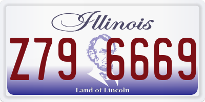 IL license plate Z796669