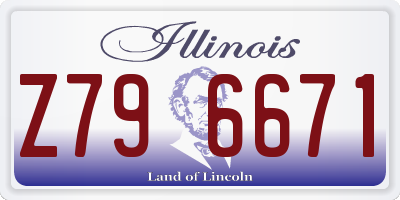 IL license plate Z796671