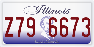 IL license plate Z796673