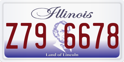 IL license plate Z796678