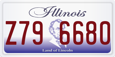 IL license plate Z796680