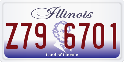 IL license plate Z796701